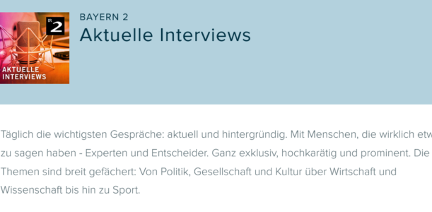 Faszination Arztserien. Aktuelles Interview Bayern 2 am 9.4.2024